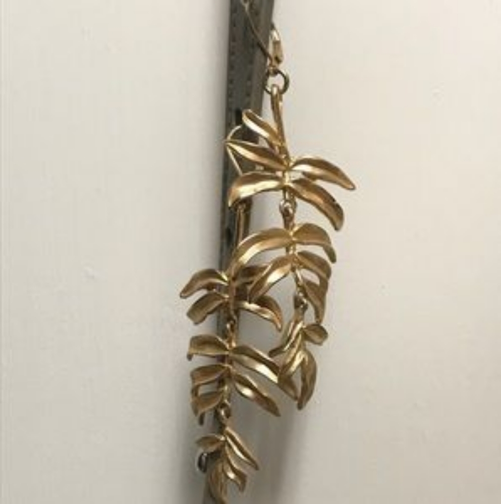 BHLDN Gilded Leaf Earrings
